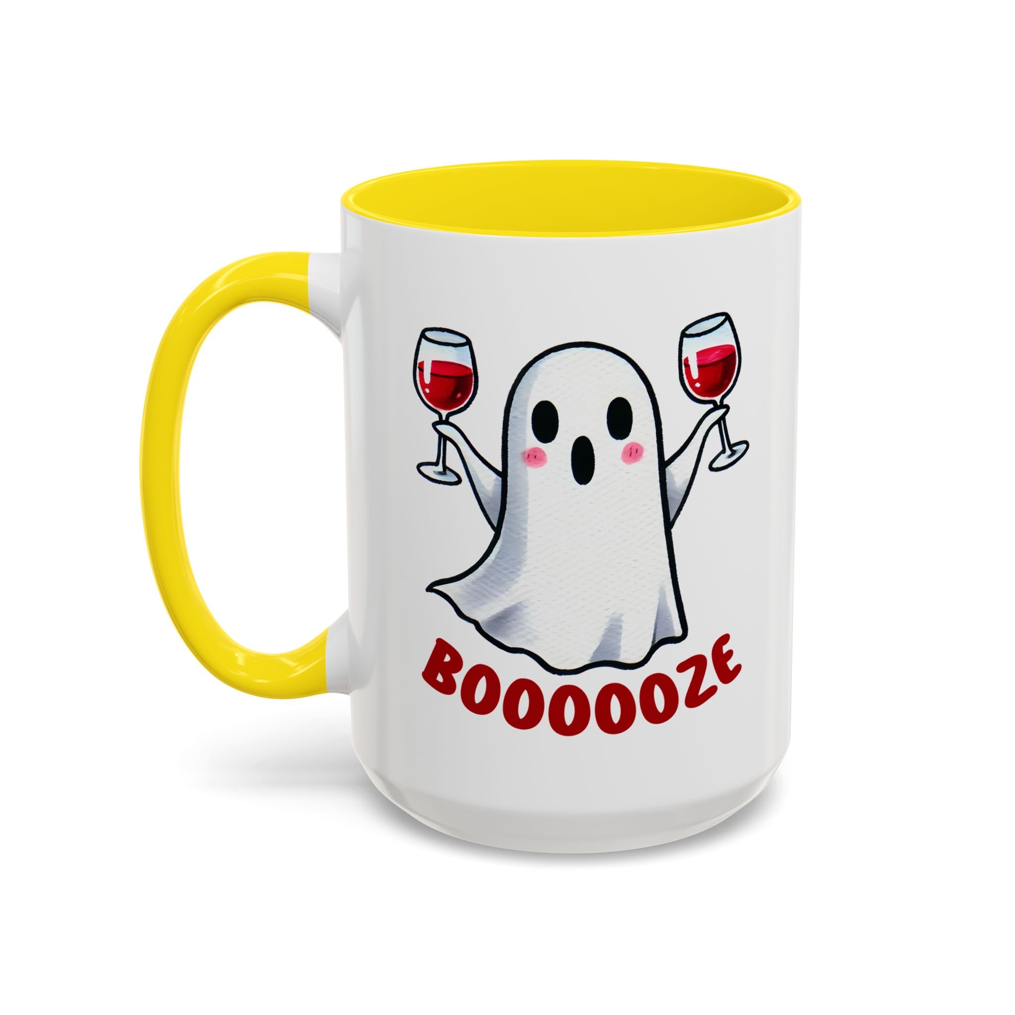 Boozy Ghost Accent Coffee Mug | Funny Halloween Tea Cup, Spooky Gift, Halloween Decor, Ghost Mug for Parties, Unique Drinkware