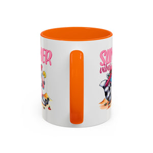 Summer Vibes Accent Coffee Mug - Fun & Colorful Design for Relaxing Moments