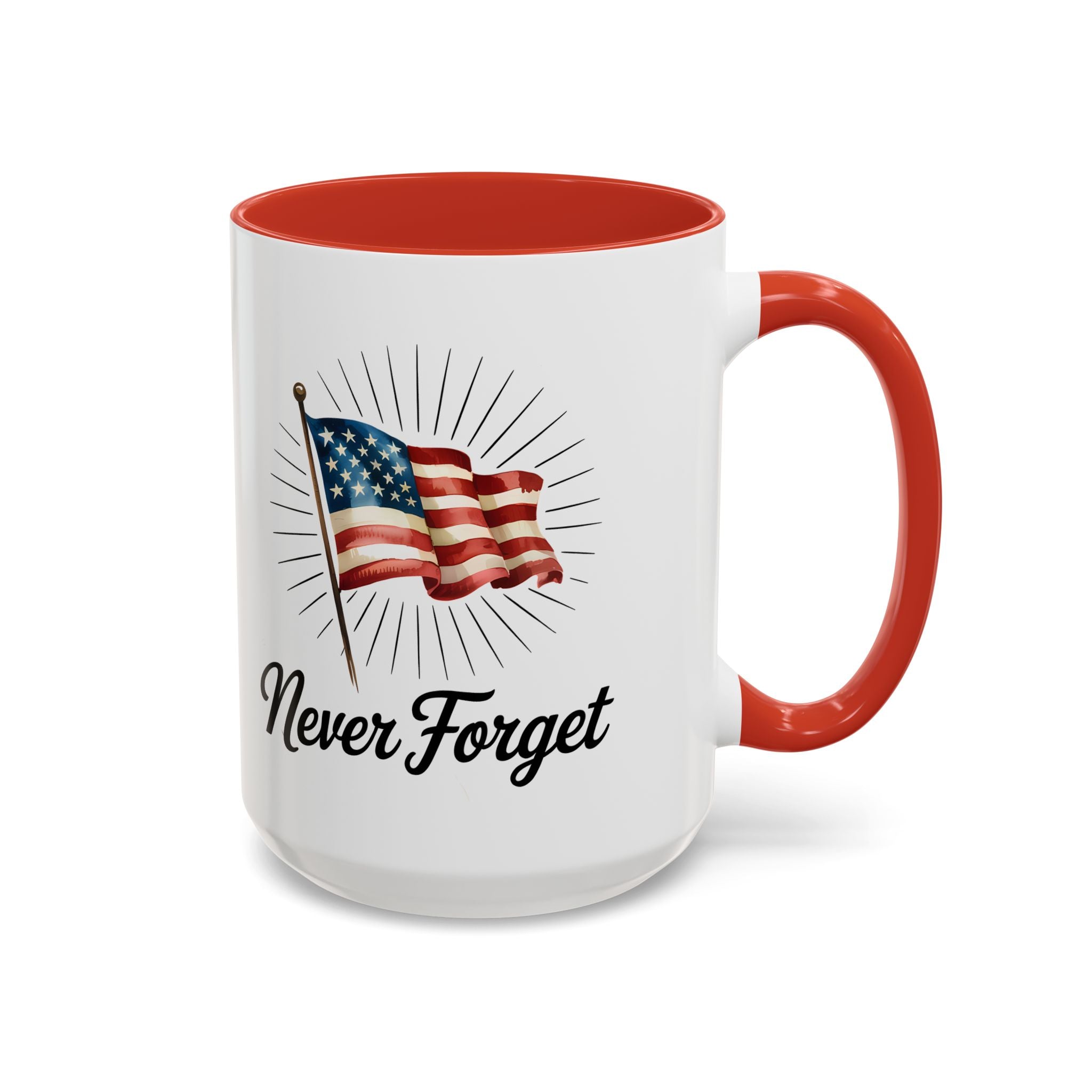 Patriotic Never Forget Coffee Mug - 11oz & 15oz USA flag