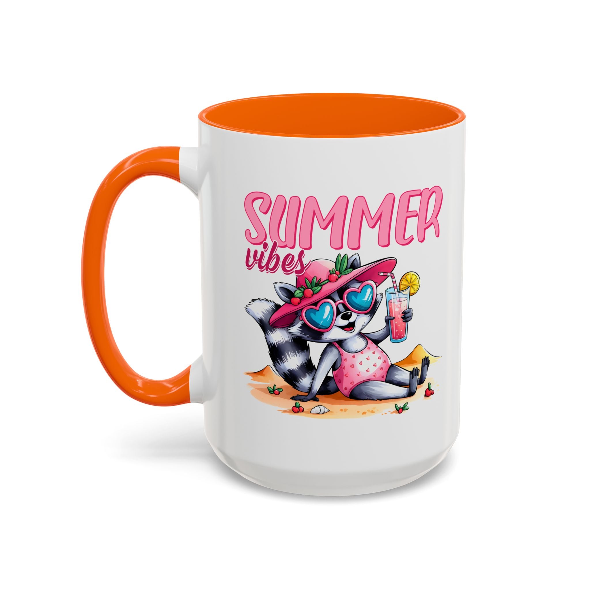 Summer Vibes Accent Coffee Mug - Fun & Colorful Design for Relaxing Moments
