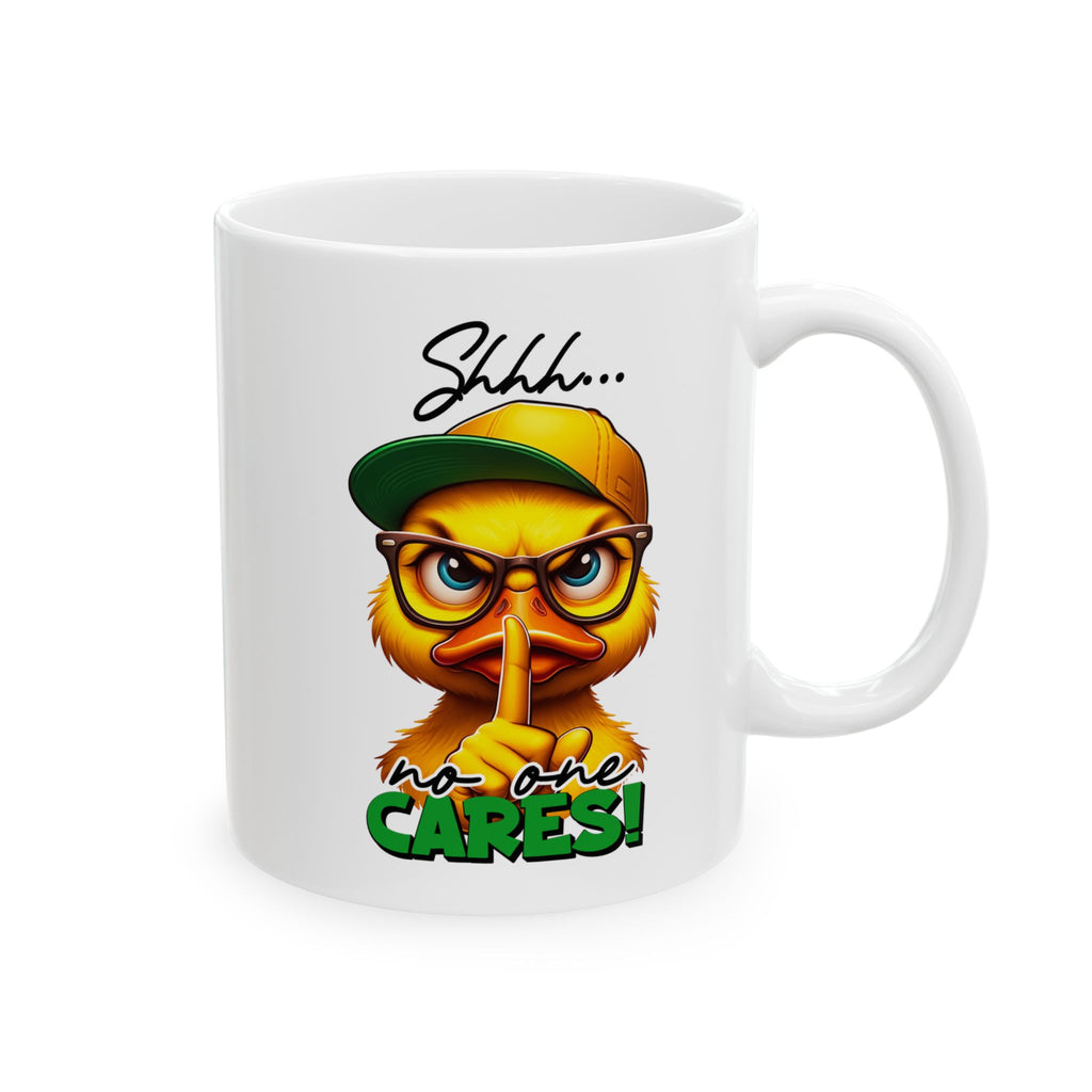 no one cares funny duck sarcasm  coffee Mug - Perfect Gift for Animal Lovers,  Tea Enthusiasts, Birthdays, or Special Occasions