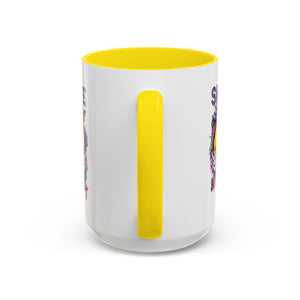 Smile Stay Accent Coffee Mug - Vibrant Floral Design for Positive Vibes