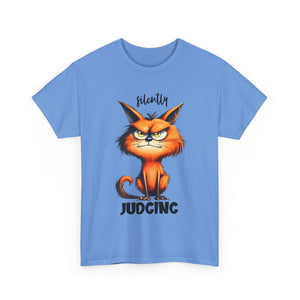 Unisex Cat Judgment Tee, Funny Cat Shirt, Gift for Cat Lovers, Pet Humor Tee, Cute Cat Graphic Tee, Animal T-Shirt