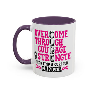 Inspirational Coffee Mug for Cancer Awareness, Gift for Supporters, Fundraising Mug for Breast Cancer, Motivational, 11oz, 15oz