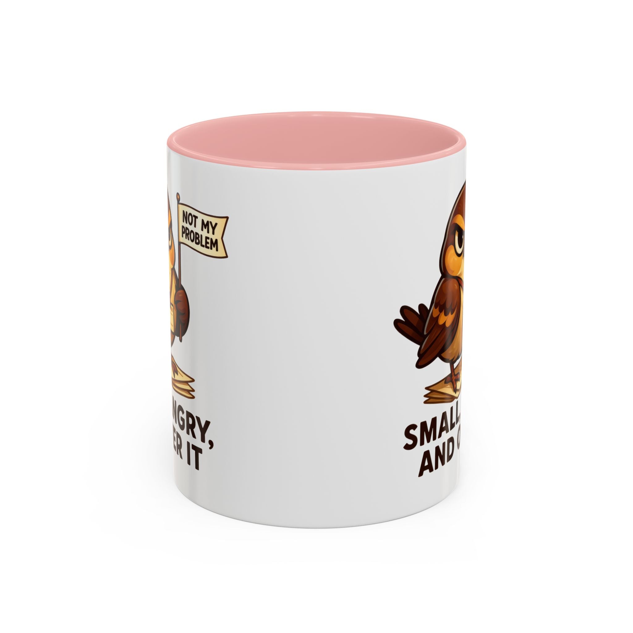 Funny Owl Coffee Mug, not my problem  Small Angry Owl Cup, Coffee Lover Present, Quirky Office