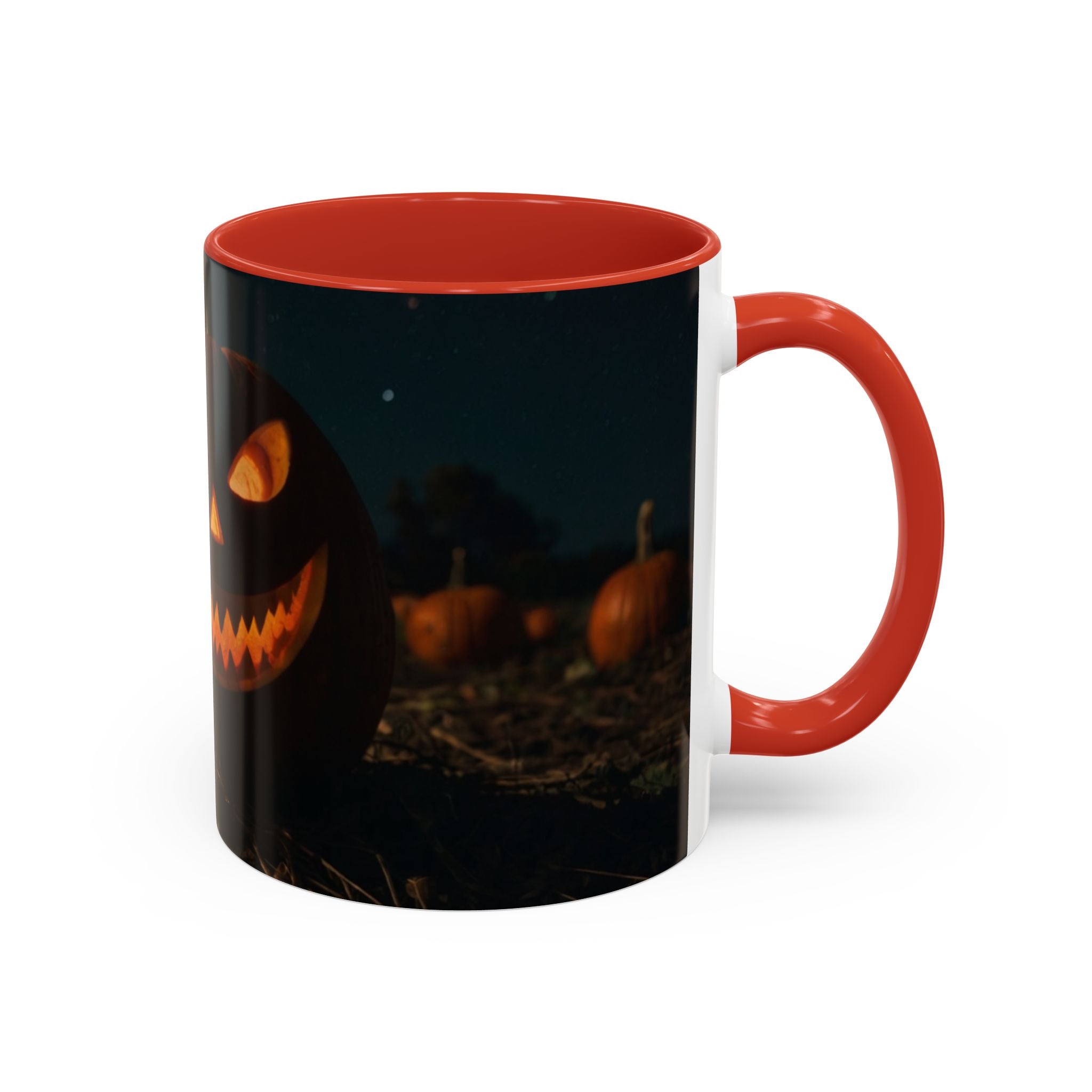 Halloween Pumpkin Accent Coffee Mug - Spooky Design for Fall Celebrations horror full moon