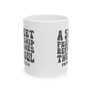 Friendship coffee Mug | Gift for Friends, Inspirational Coffee Cup, Bible Verse Mug, Encouragement Mug, Friendship Quote Mug