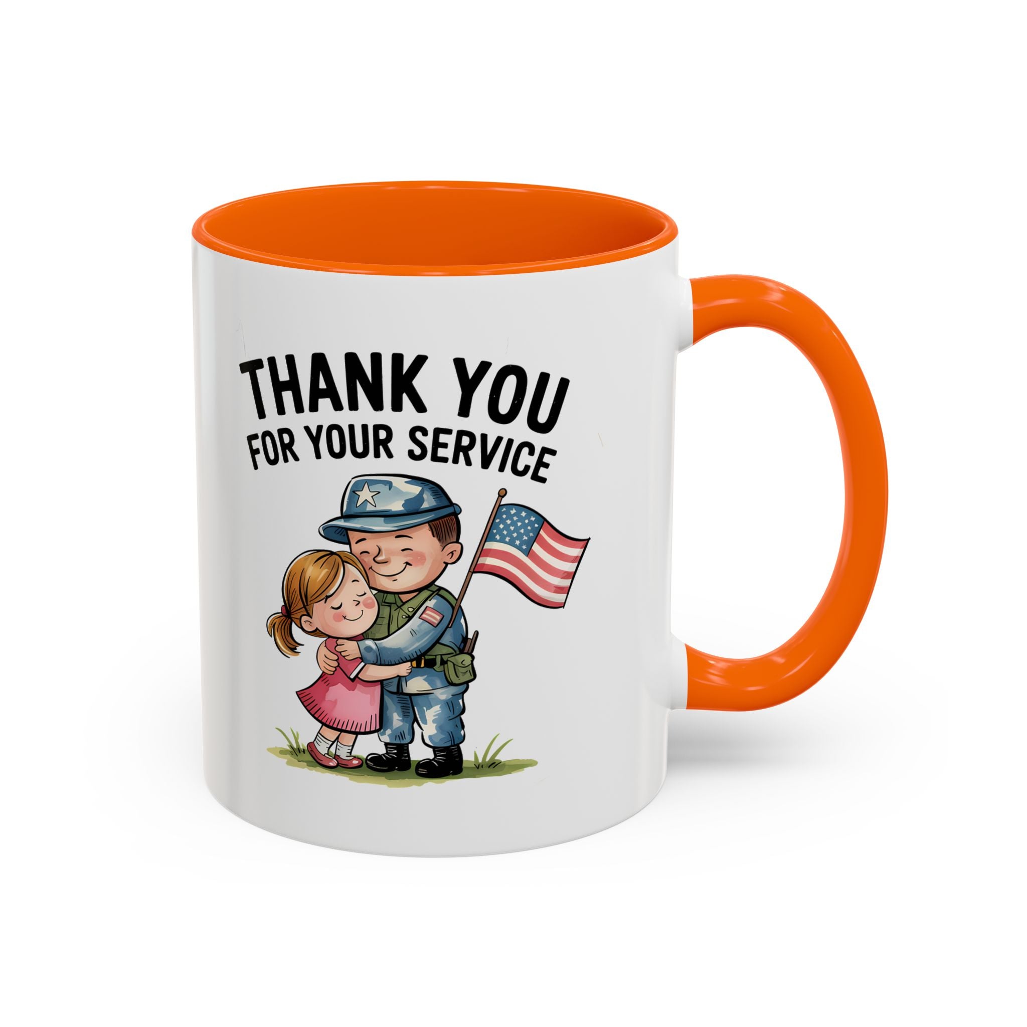 Thank You for Your Service Coffee Mug - 11oz & 15oz Accent Mugs for Veterans Appreciation