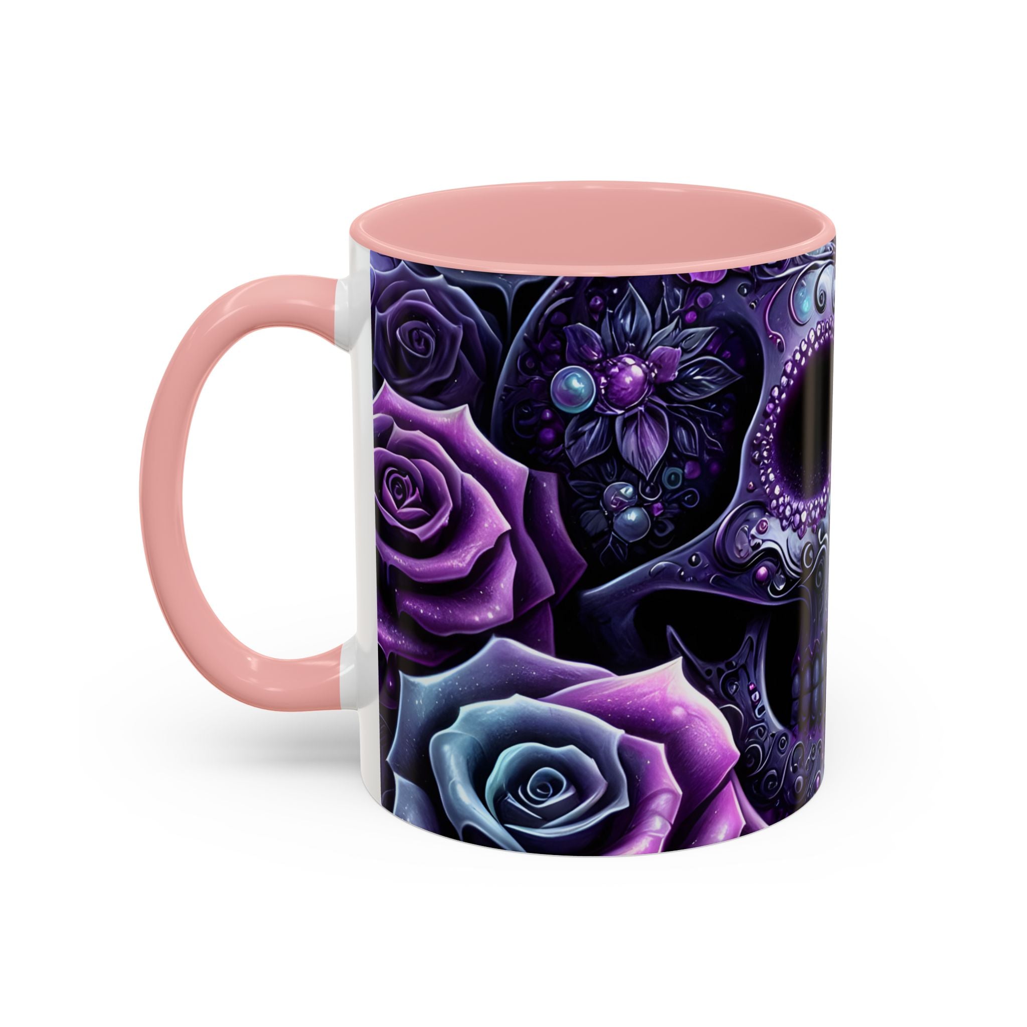 Gothic Skull Accent Coffee Mug - 11oz & 15oz roses fantasy
