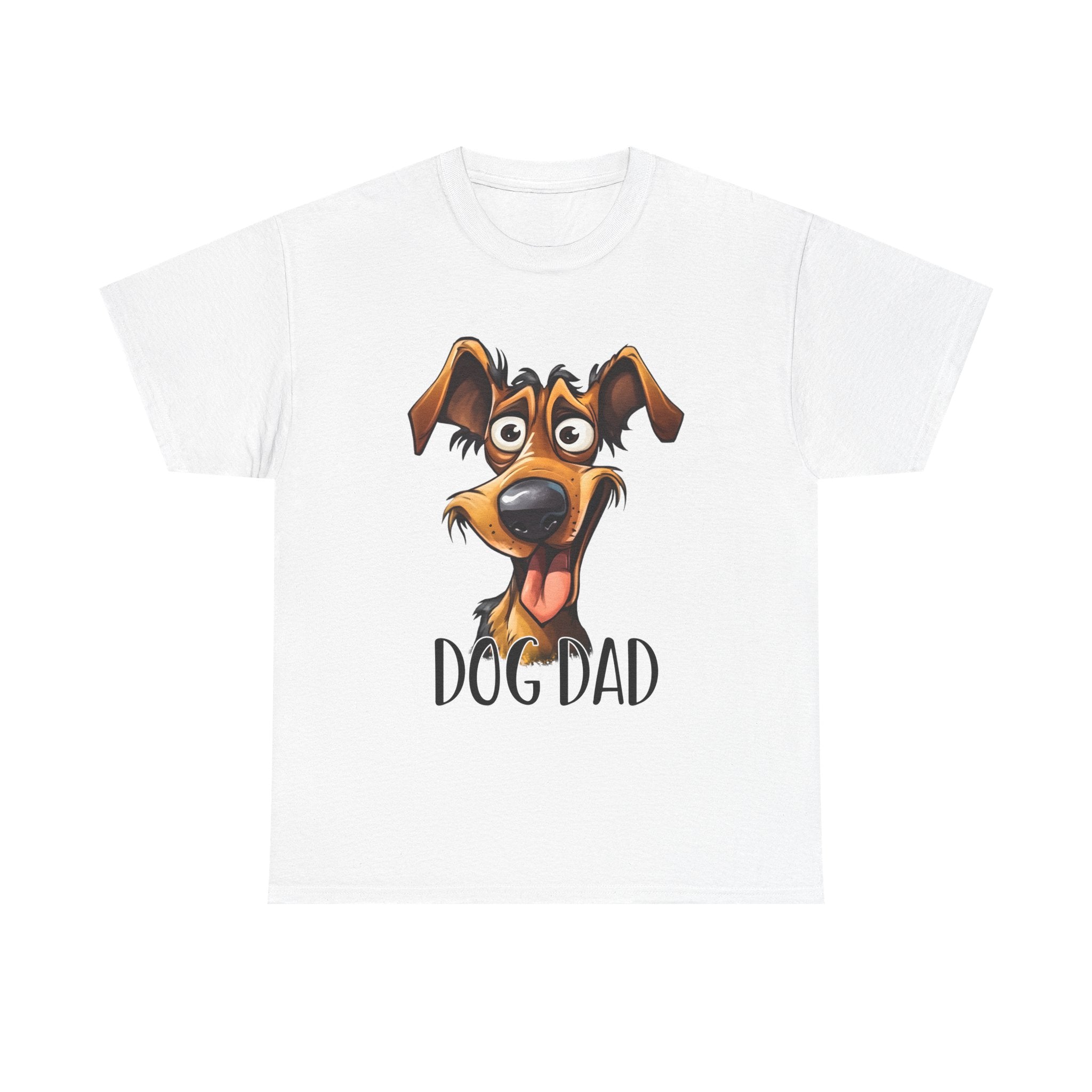 Dog Dad Unisex Heavy Cotton Tee, Pet Lover Gift, Fun Shirt for Father’s Day, Dog Owner Humor Tee, Great for Birthdays, Casual Wear