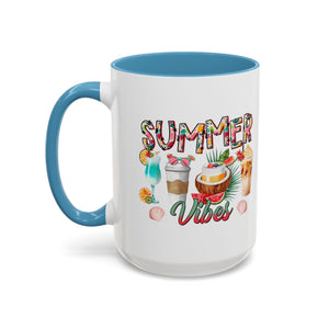 Summer Vibes Accent Coffee Mug - 11oz & 15oz - Perfect for Sunny Days & Celebrations