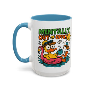 Fun Summer Coffee Mug, Quirky Gift for Beach Lovers, Office Humor Mug, Relaxation, Vacation, Cute Animal Design