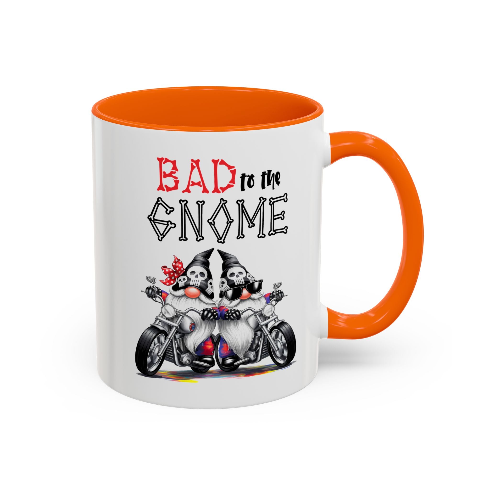 Bad to the Gnome Coffee Mug - 11oz & 15oz Accent Mugs for Bikers & Gnome Lovers