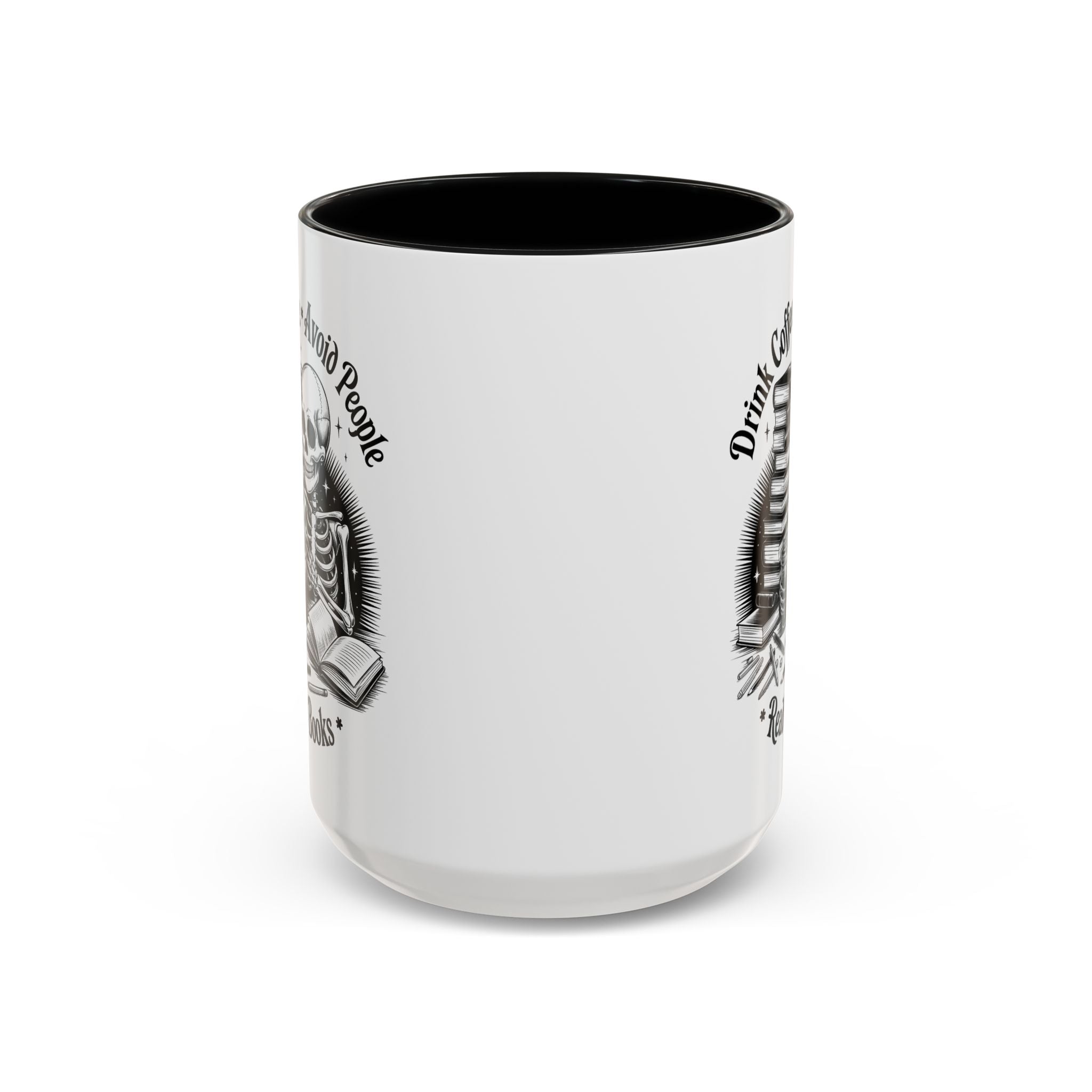 Skeleton Coffee Mug - Drink Coffee, Avoid People funny adult humor