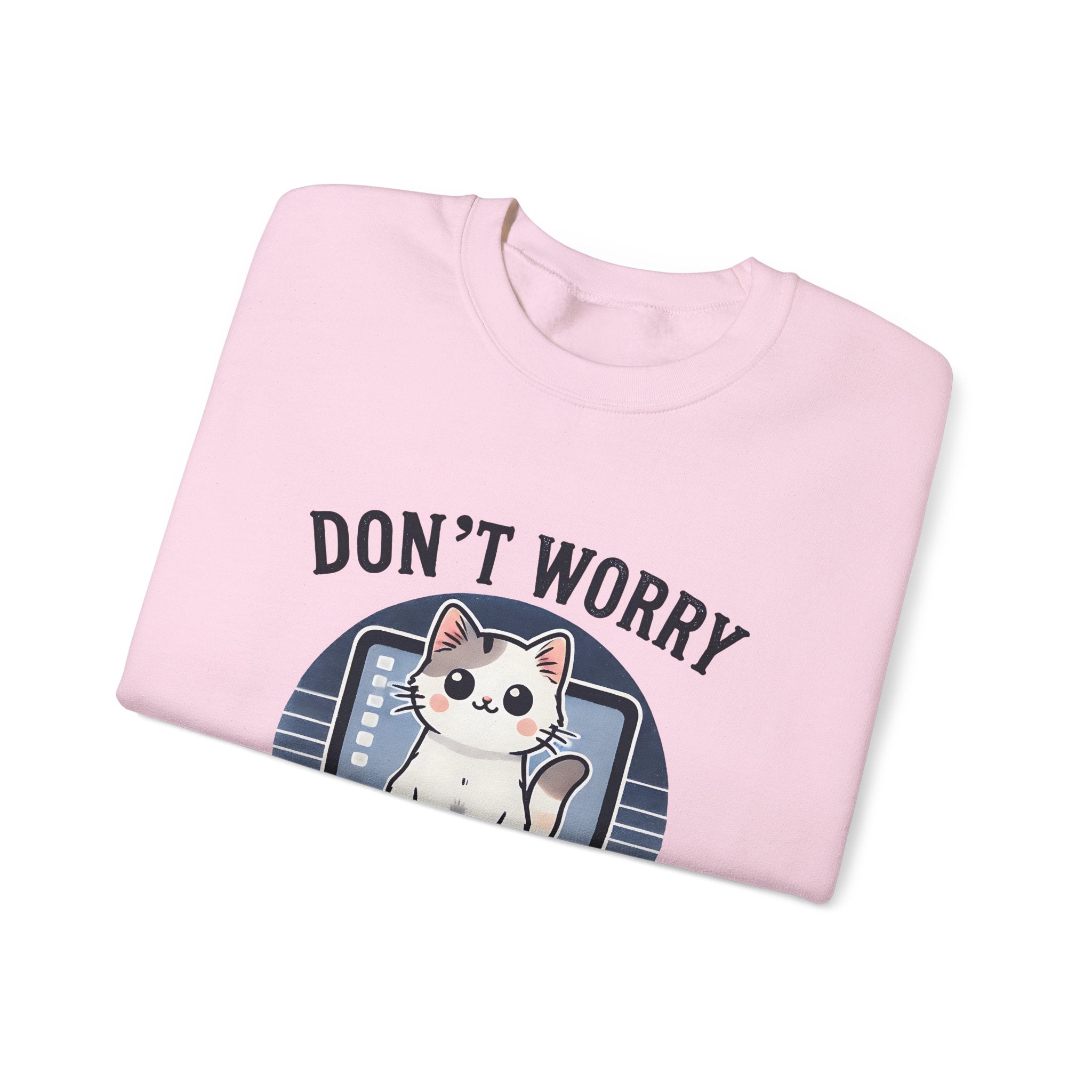 Tech Support Cat Crewneck Sweatshirt – Fun Gift for IT Lovers