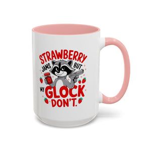 funny raccoon with gun attitude glock