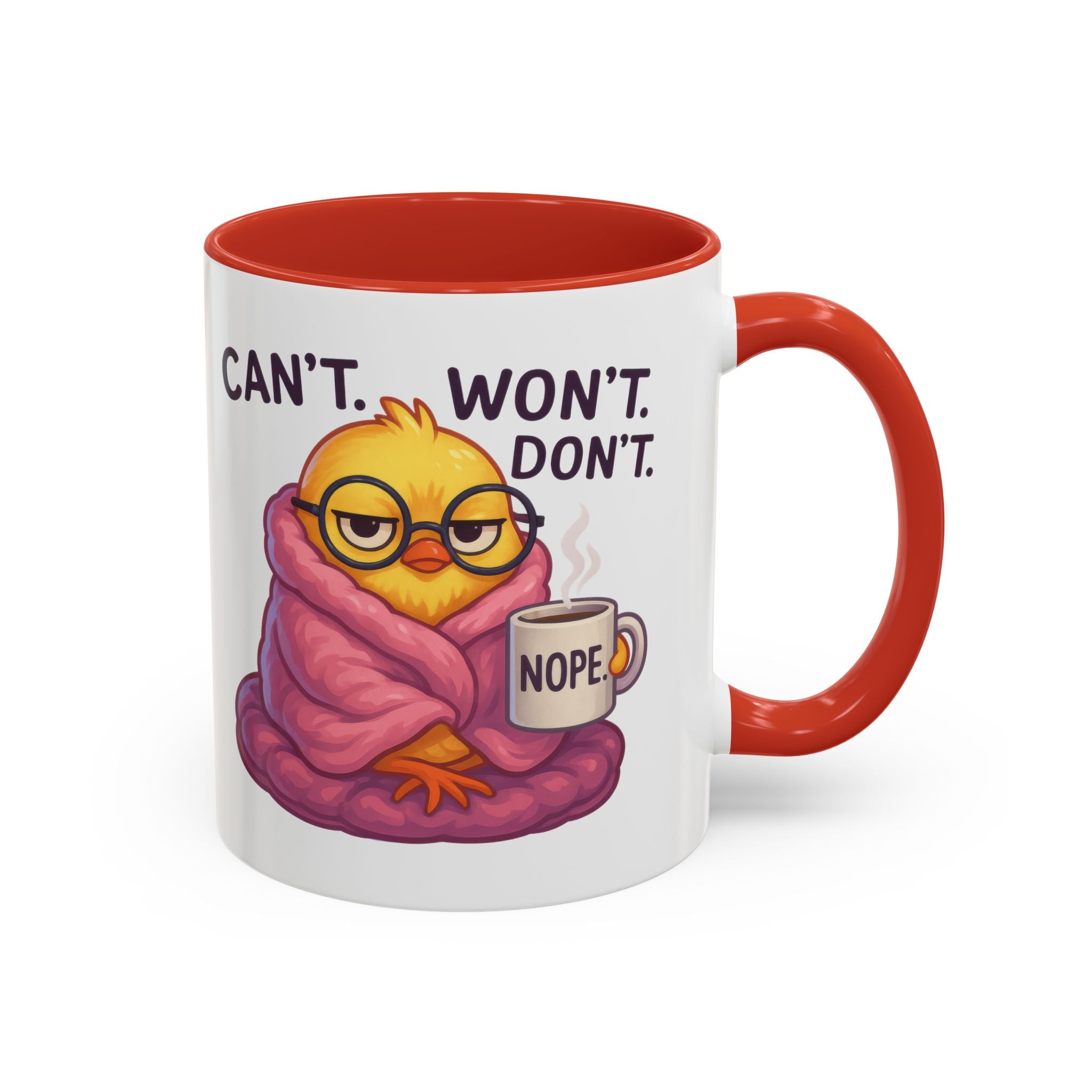 Cozy Cartoon Coffee Mug - Perfect for Lazy Days, Gifts for Friends, Cute Coffee Cups, Inspirational Morning Mug, Funny Beverage Container