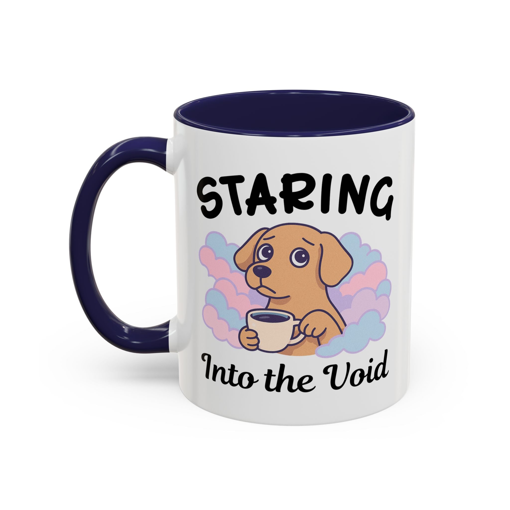 Cute Dog Coffee Mug for Animal Lovers, Staring Into the Void, Fun Gift for Pet Owners, Coffee Lovers, Cute Kitchen Decor