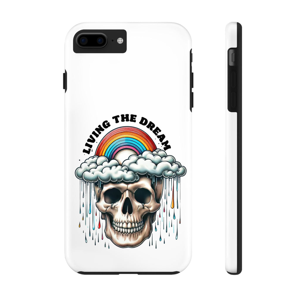 living the dream skull Tough Phone Cases funny