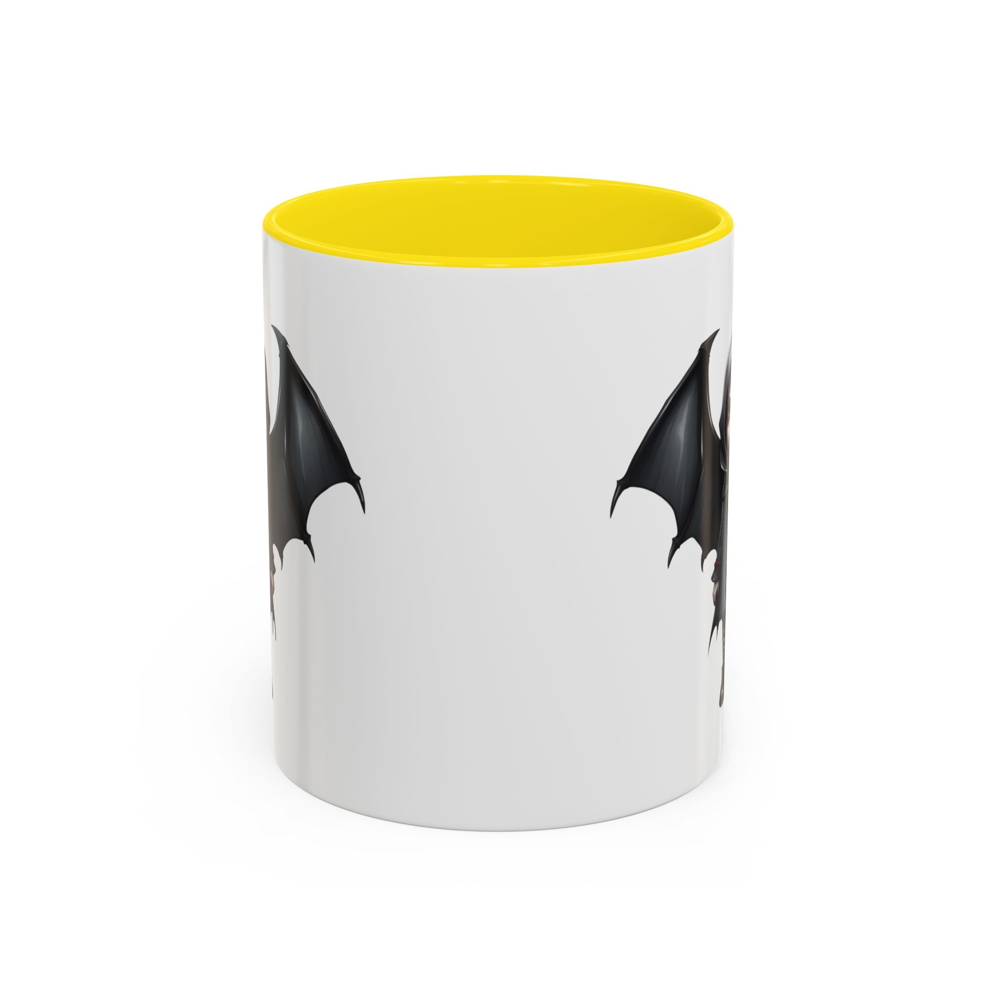 gothic vampire girl with wings horror art Accent Coffee Mug (11, 15oz) vamp14