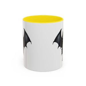 gothic vampire girl with wings horror art Accent Coffee Mug (11, 15oz) vamp14