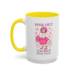 Breast Cancer Awareness Coffee Mug, Pink Out Tackle Duck Design, Supportive Gift for Fighters & Survivors, Cheerful Office Decor, [...]