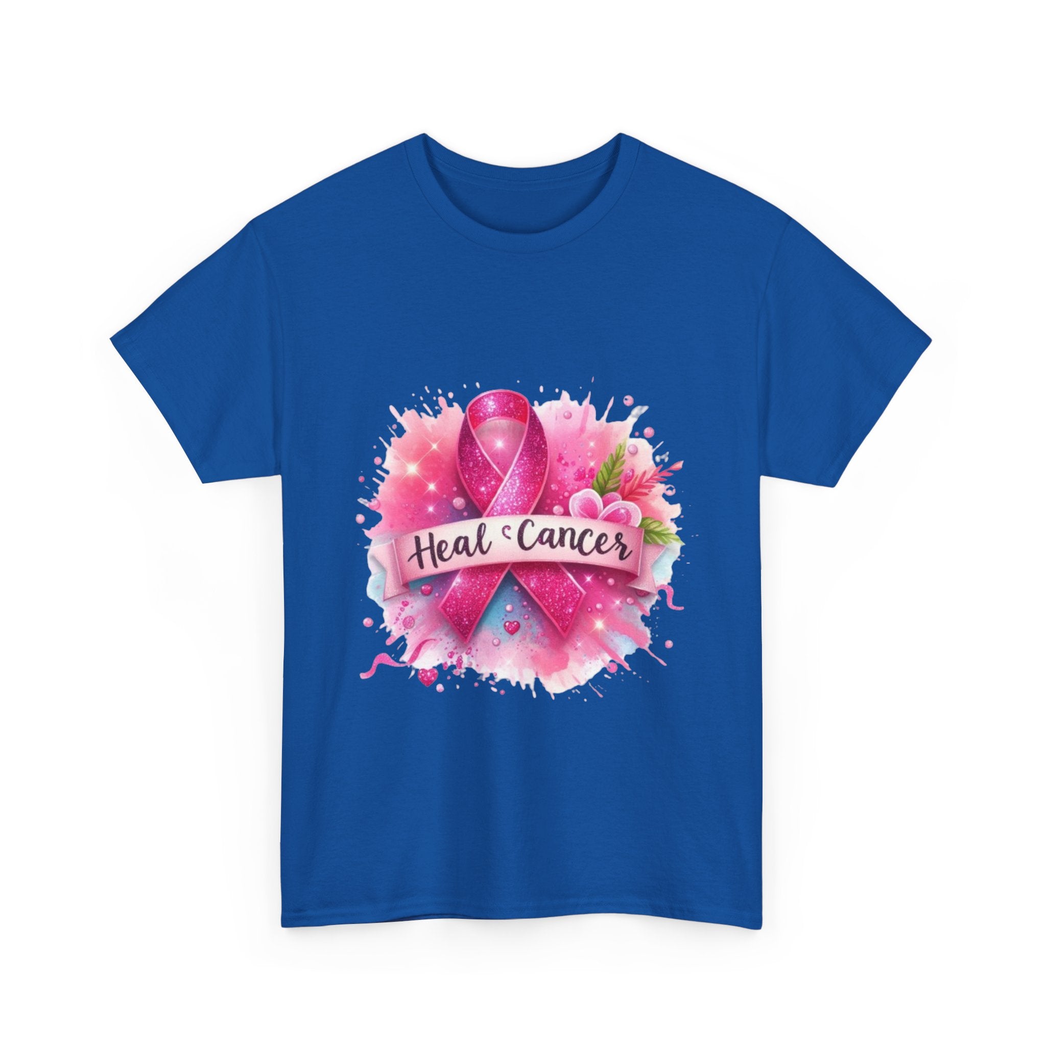 Breast Cancer Awareness Tee, Heal Cancer Cotton Shirt, Unisex Supportive T-Shirt, Gift for Survivor, Pink Ribbon Shirt