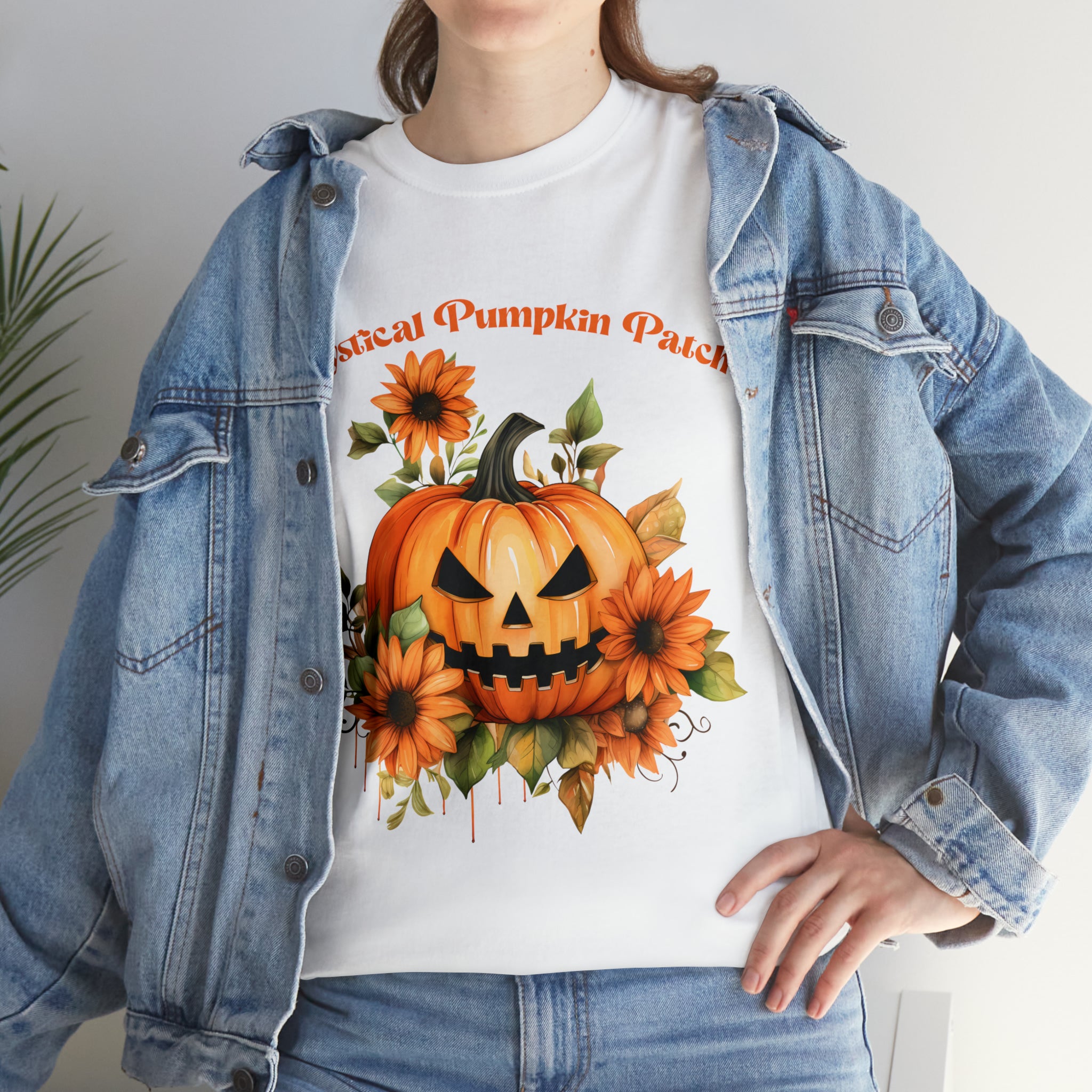 Halloween unisex t shirt mystical pumkin patch fall fun stocking stuffer Unisex Heavy Cotton Tee