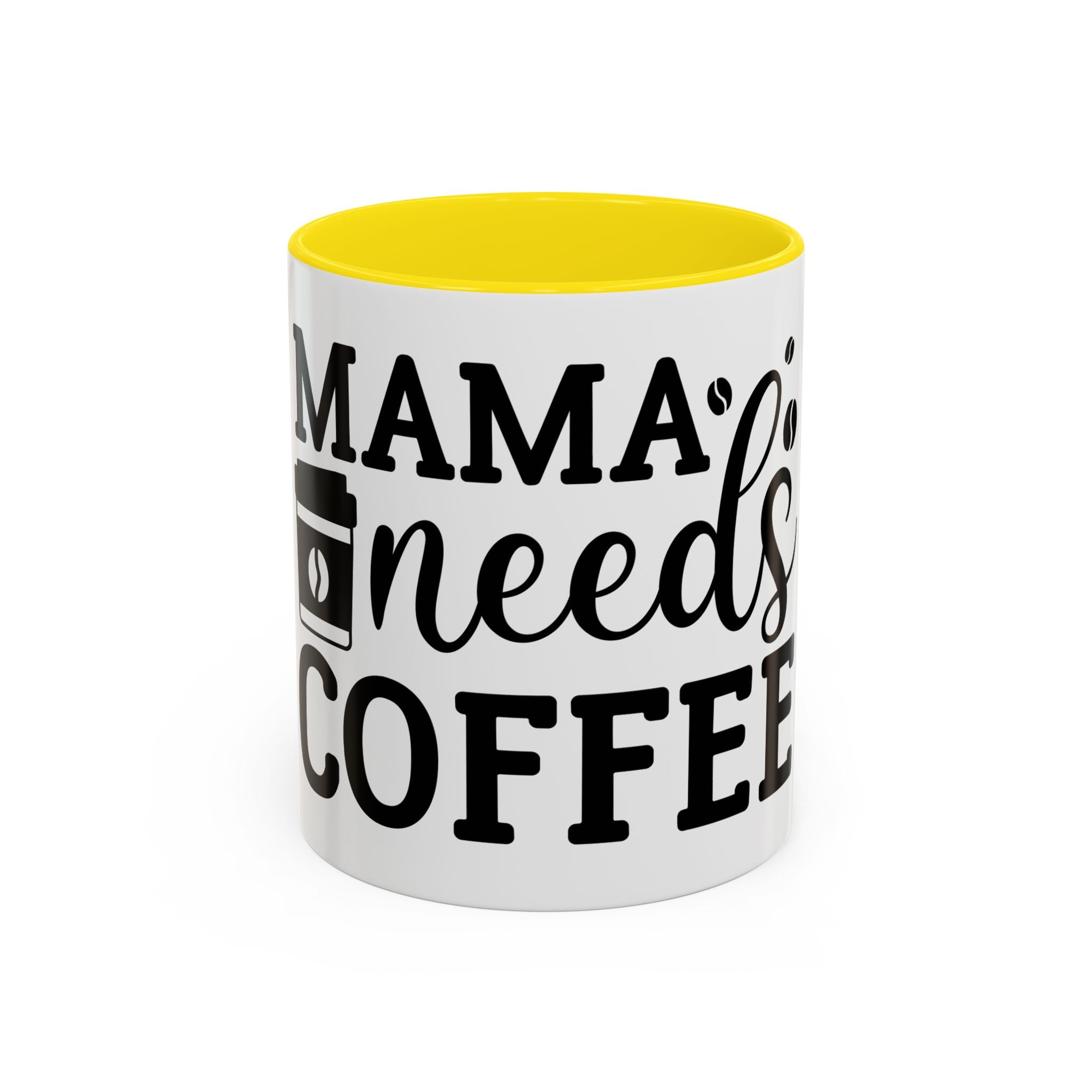 mama needs coffee funny humor Accent Coffee Mug (11, 15oz) mother gift