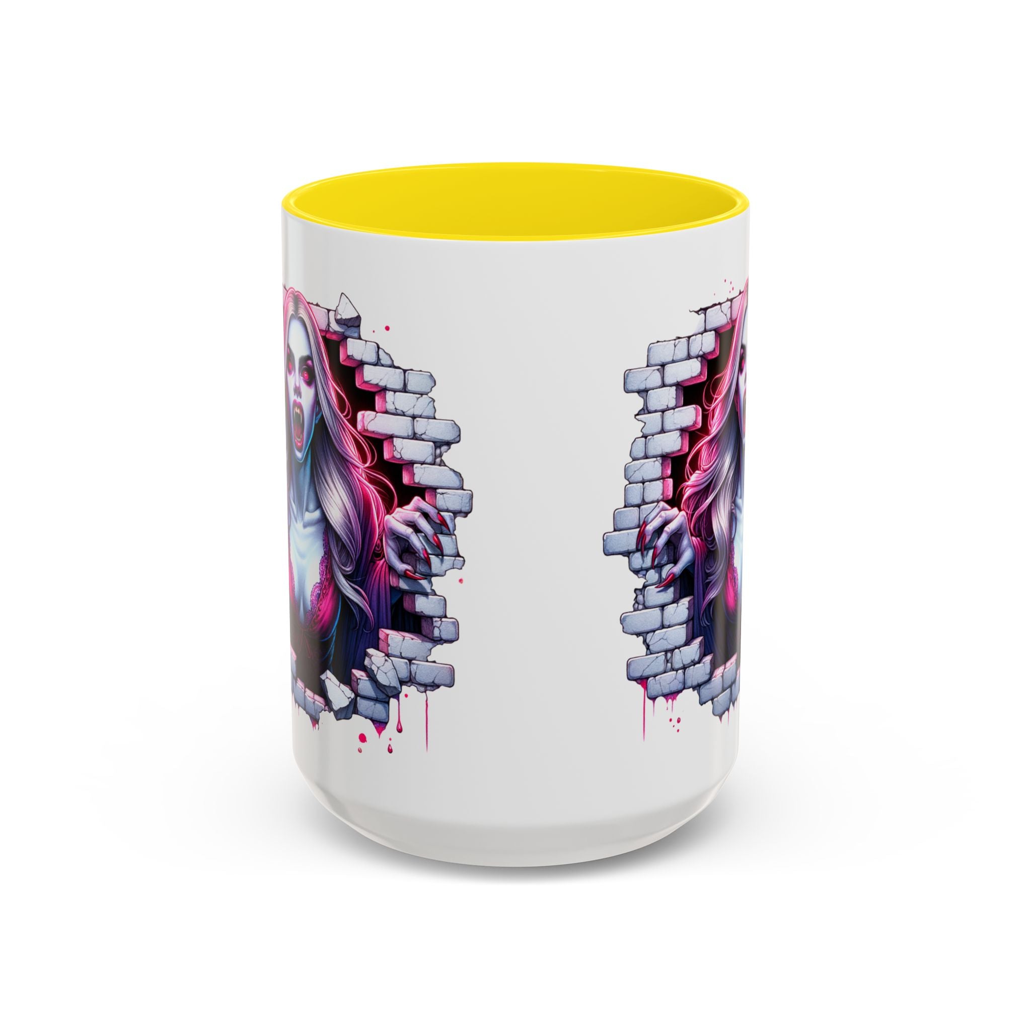 Vampire Wall Art Coffee Mug - Gothic,  Perfect Gift for Halloween, Unique Art Mug, Monster Mug, Fantasy Drinkware