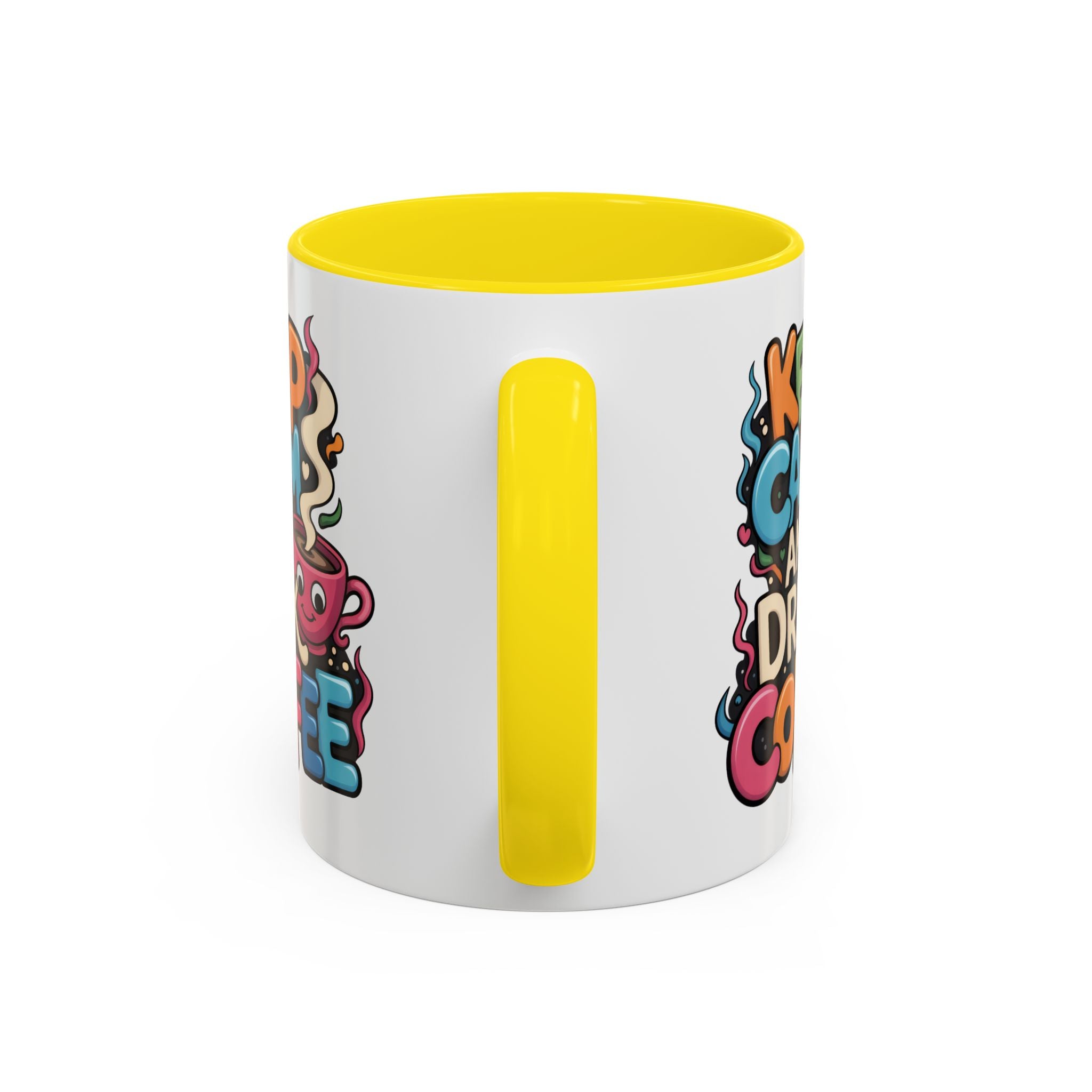 Keep Calm and Drink Coffee Mug - Fun Colorful Ceramic Coffee Cup funny