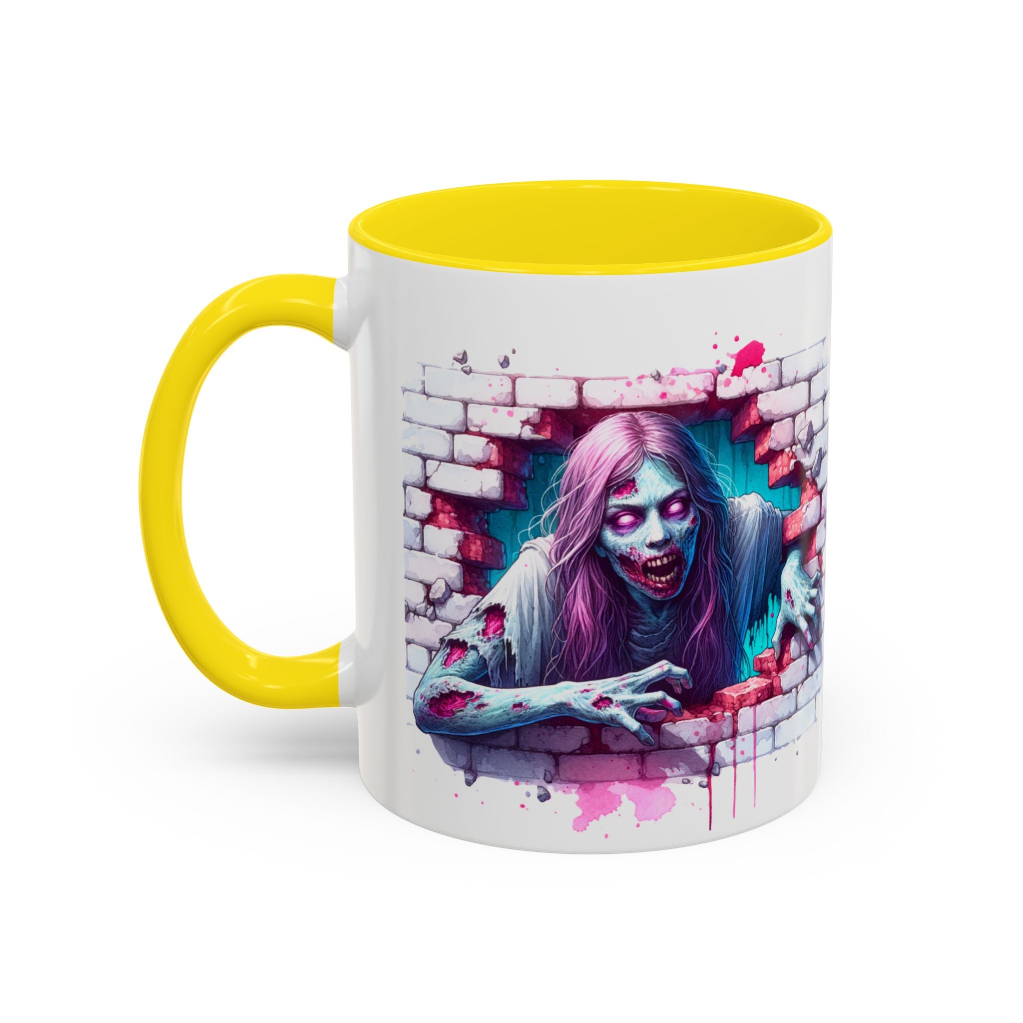 Spooky Zombie Accent Coffee Mug | Halloween Gift, Horror Decor, Unique Coffee Cup, Gothic Style, Zombie Art