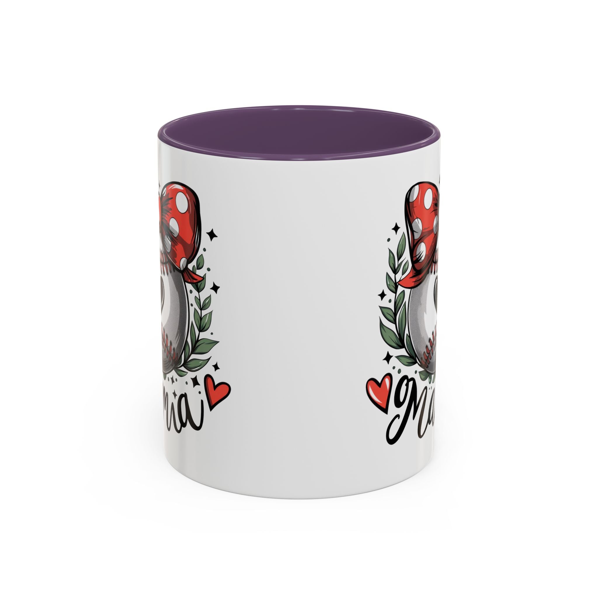 Mama's Accent Coffee Mug | Baseball & Heart Design | Gift for Mom, Mother's Day, Birthday, Coffee Lovers, Baseball Fans