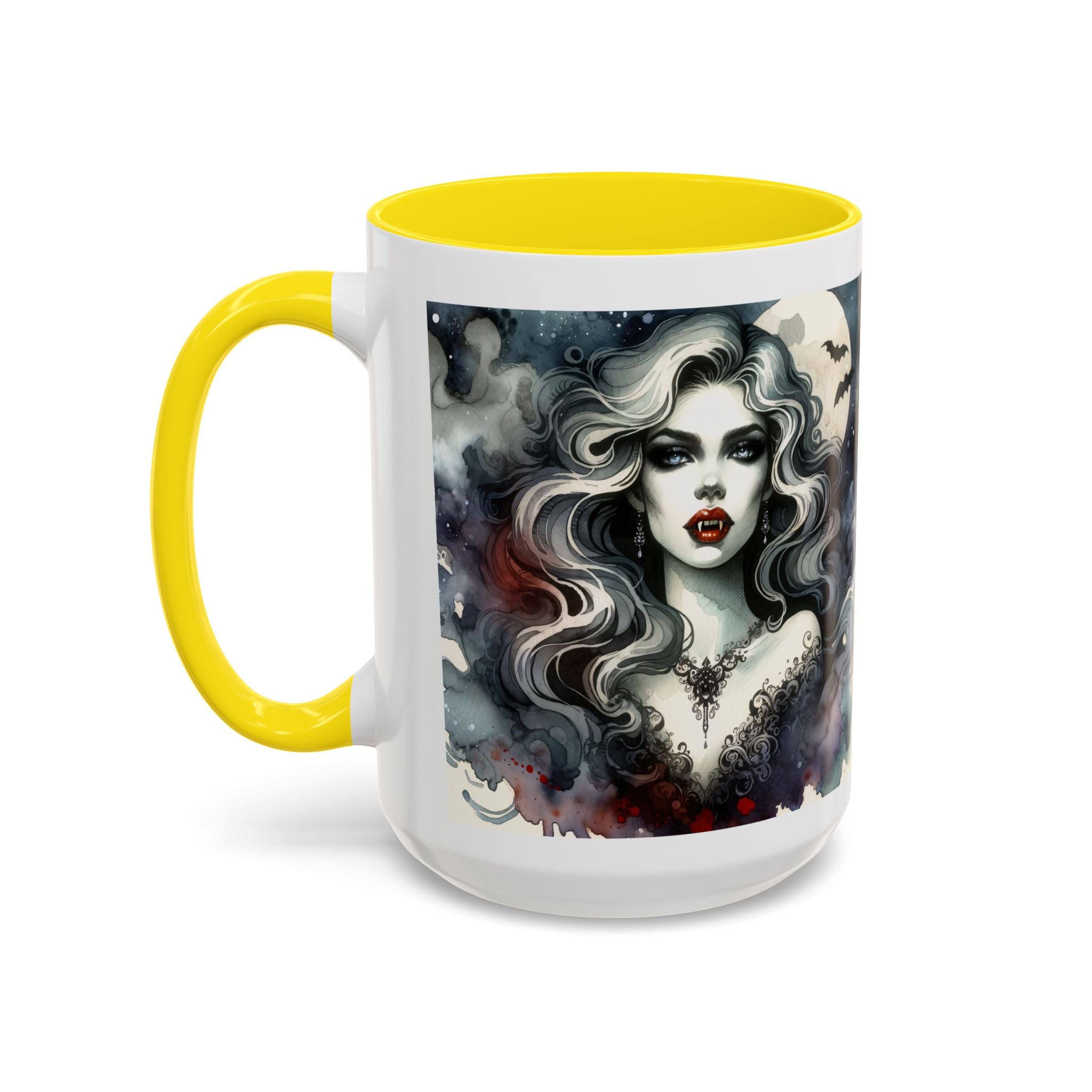 Gothic vampire Elegance Coffee Mug,  Halloween Decor, Dark Art Mug, Spooky Homeware