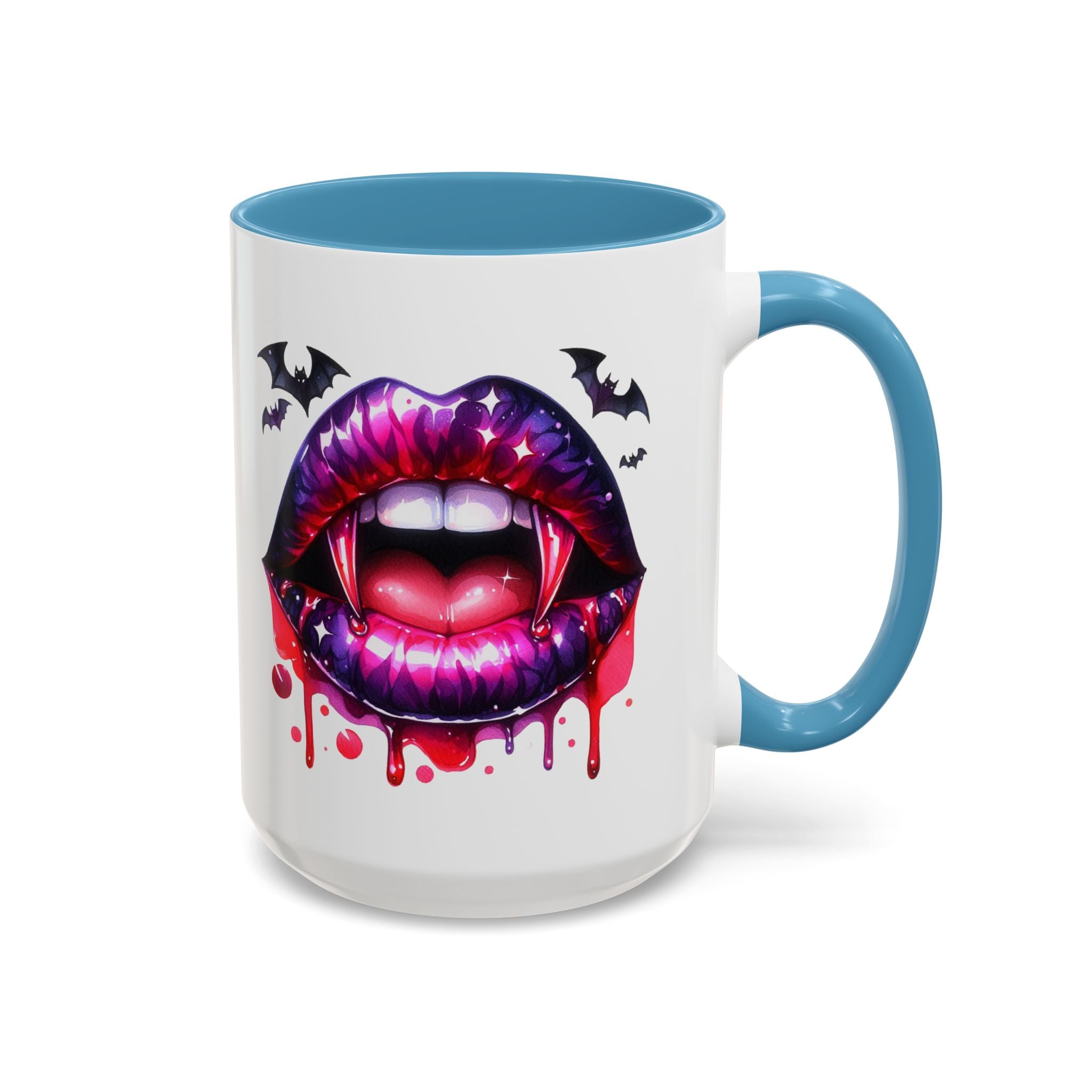 Gothic Vampire Coffee Mug, Halloween Mug, Dark Aesthetic, bats, Spooky Home Decor, Unique Coffee Cup