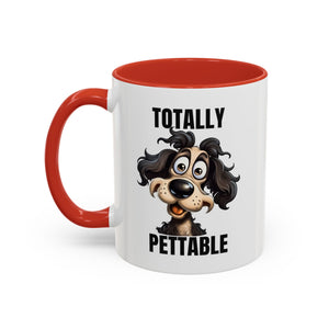 Totally Pettable Coffee Mug, Dog Lover Gift, Animal Print Mug, Funny Pet Mug, Customizable Coffee Cup, Gift for Pet Owners