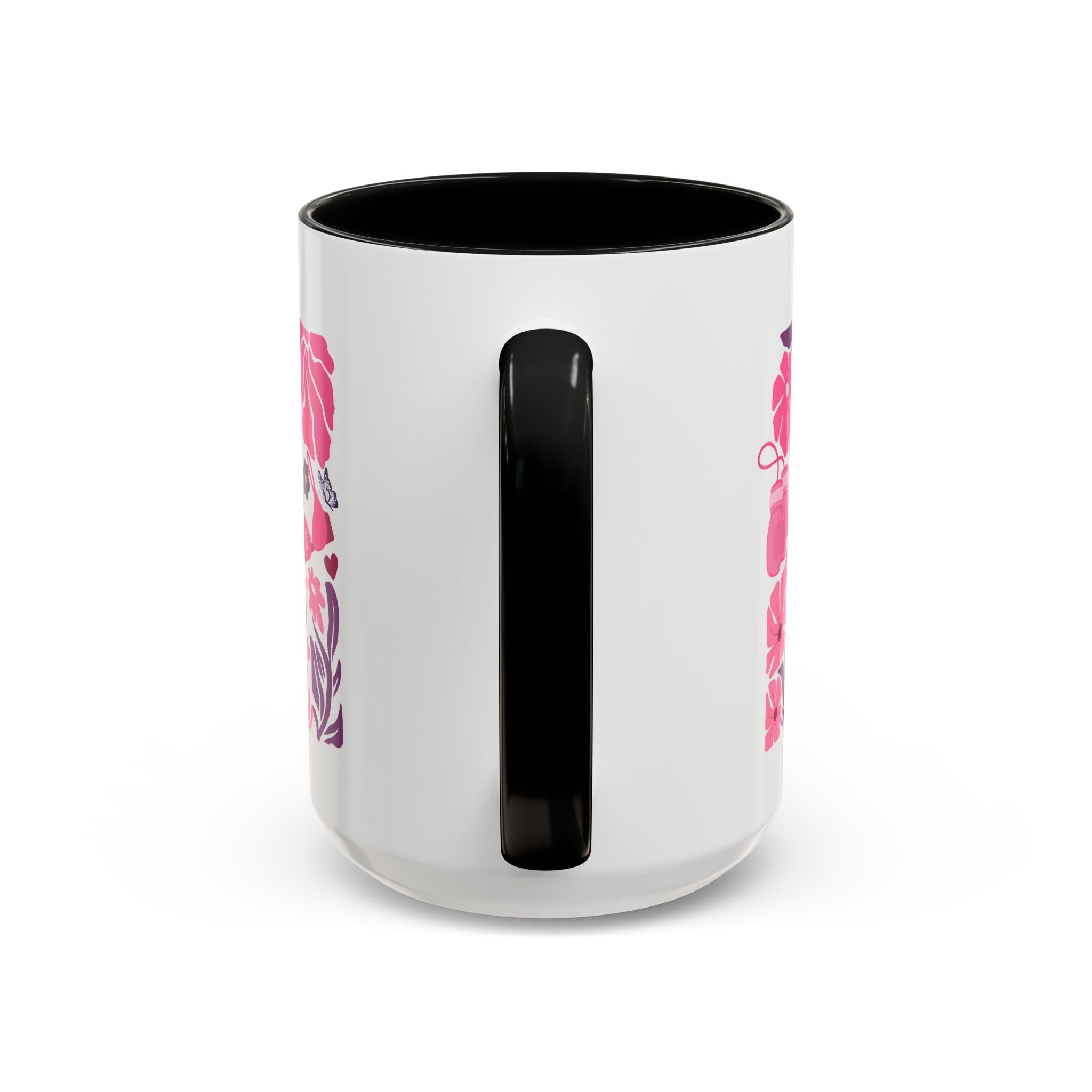 Pink Floral Awareness Coffee Mug, Breast Cancer Awareness Mug, Gift for Her, Supportive Drinkware, Motivational Mug