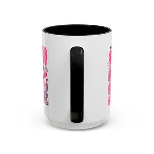 Pink Floral Awareness Coffee Mug, Breast Cancer Awareness Mug, Gift for Her, Supportive Drinkware, Motivational Mug