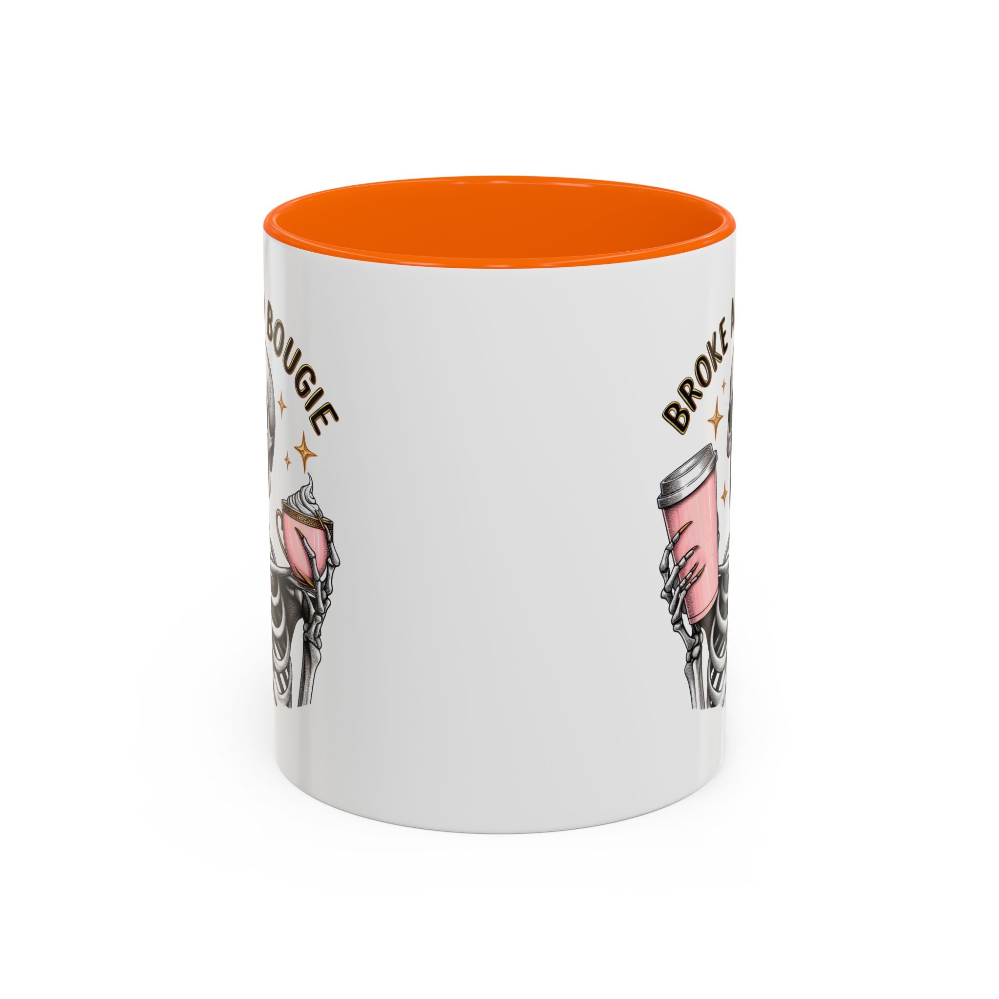 Broke and Bougie Coffee Mug, Skeleton Mug, Halloween Mug, Unique Gift for Coffee Lovers, Spooky Decor