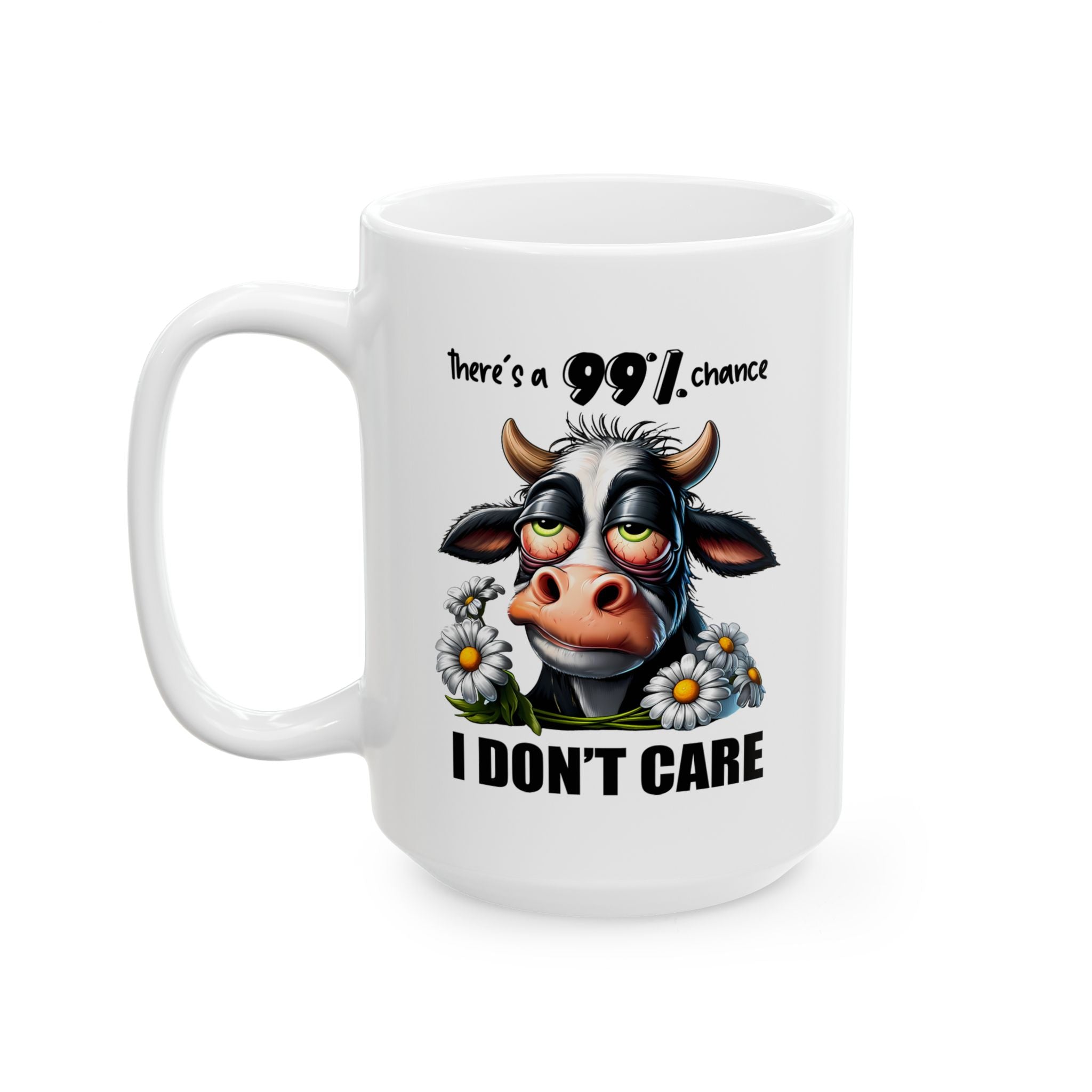 I don't care attitude  Cow coffee Mug  Cute Coffee Cup, Animal Lover Gift, Farmhouse Decor, Birthday Present, Cow-Themed Kitchenware