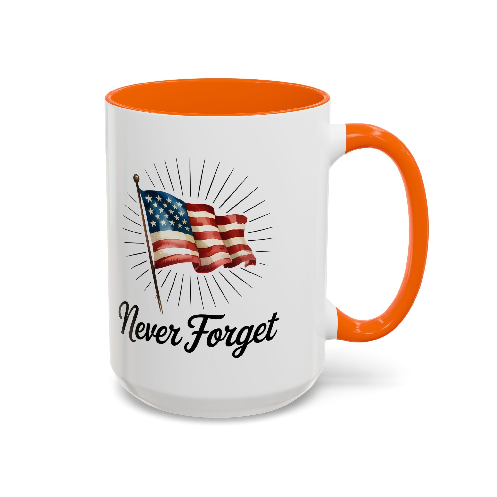 Patriotic Never Forget Coffee Mug - 11oz & 15oz USA flag