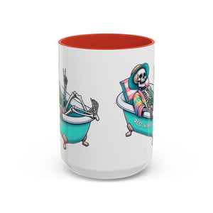 Rest in Peace Skeleton Coffee Mug - Fun Halloween Gift, Unique Home Decor, Hilarious Office Cup, Quirky Birthday Present, Spooky