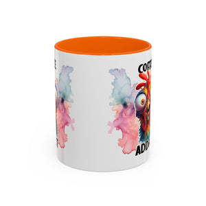 Coffee Addict Mug, Funny Coffee Lover Gift, Unique Kitchen Decor, Quirky Morning Brew Cup, Perfect for Birthdays & Holidays