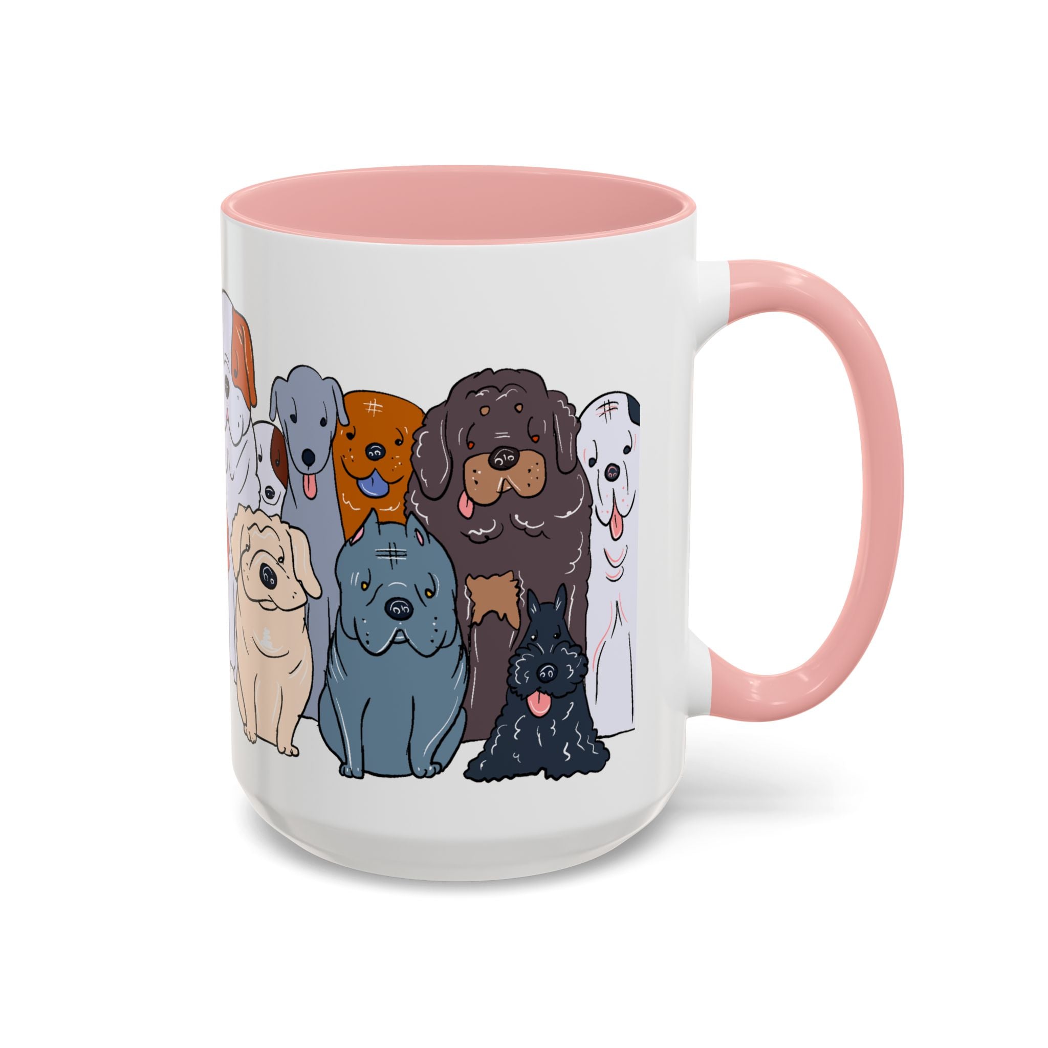 Cute Dog Breed Accent Coffee Mug, Pet Lover Gift, Canine Mug, Gifts for Dog Owners, Puppy Lover Mug
