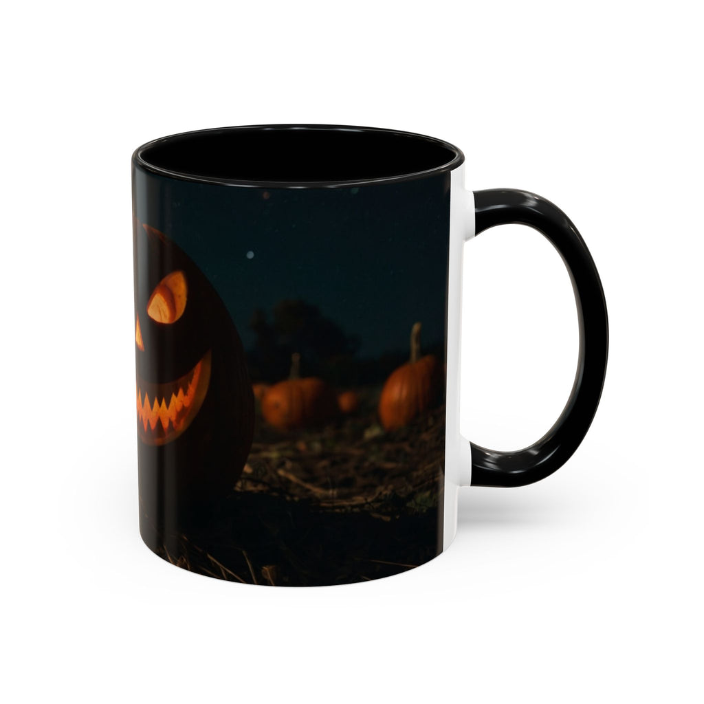 Halloween Pumpkin Accent Coffee Mug - Spooky Design for Fall Celebrations horror full moon
