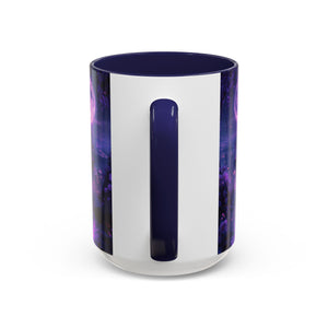 anime Dreamy Moonlit Swing Accent Coffee Mug, Artistic Mug, Celestial Coffee Cup, Fantasy Beverage Holder, Gift for Dreamers