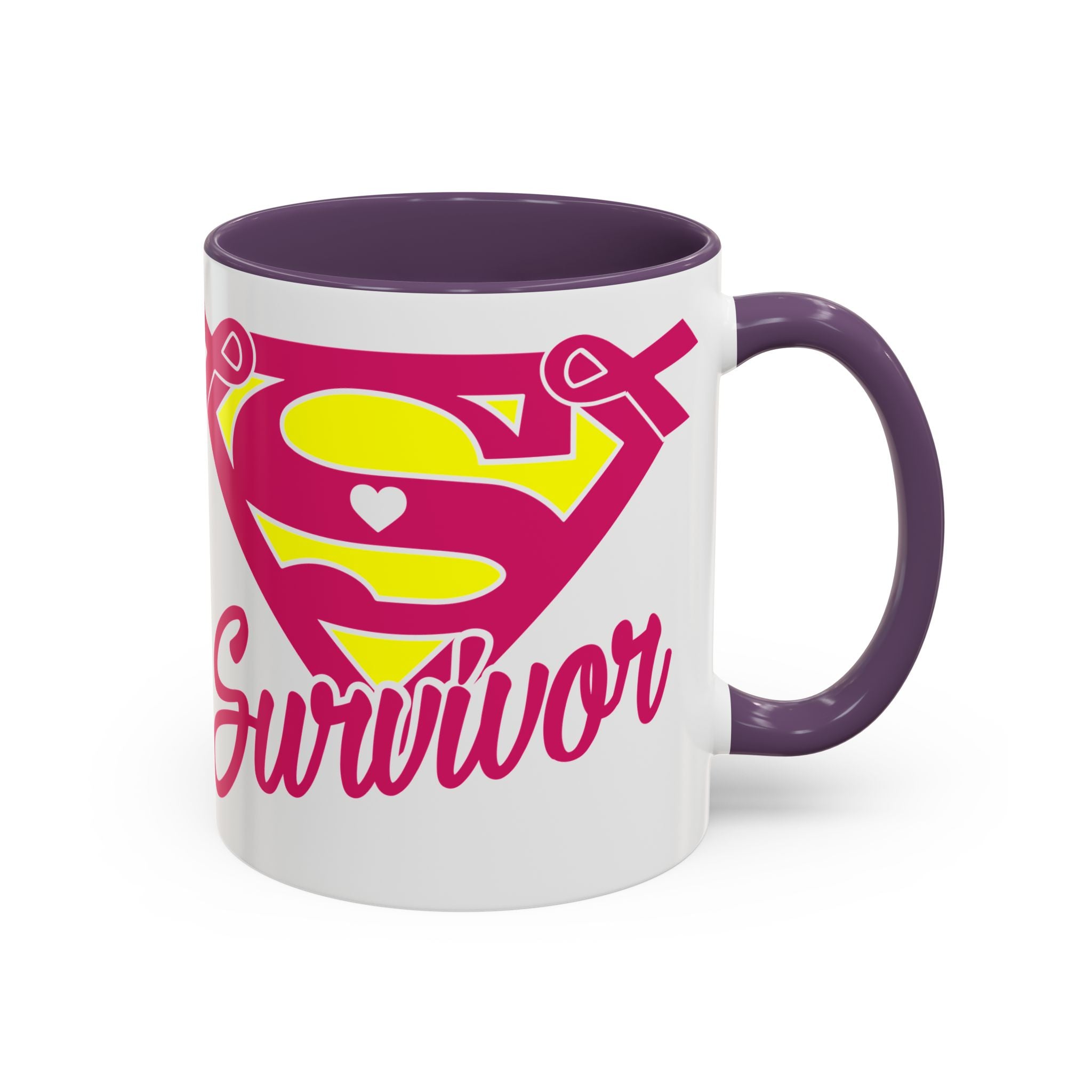 Survivor Mug 11oz & 15oz | Cancer Awareness, Motivational Gift, Empowerment, Superhero Theme, Unique Coffee Cup