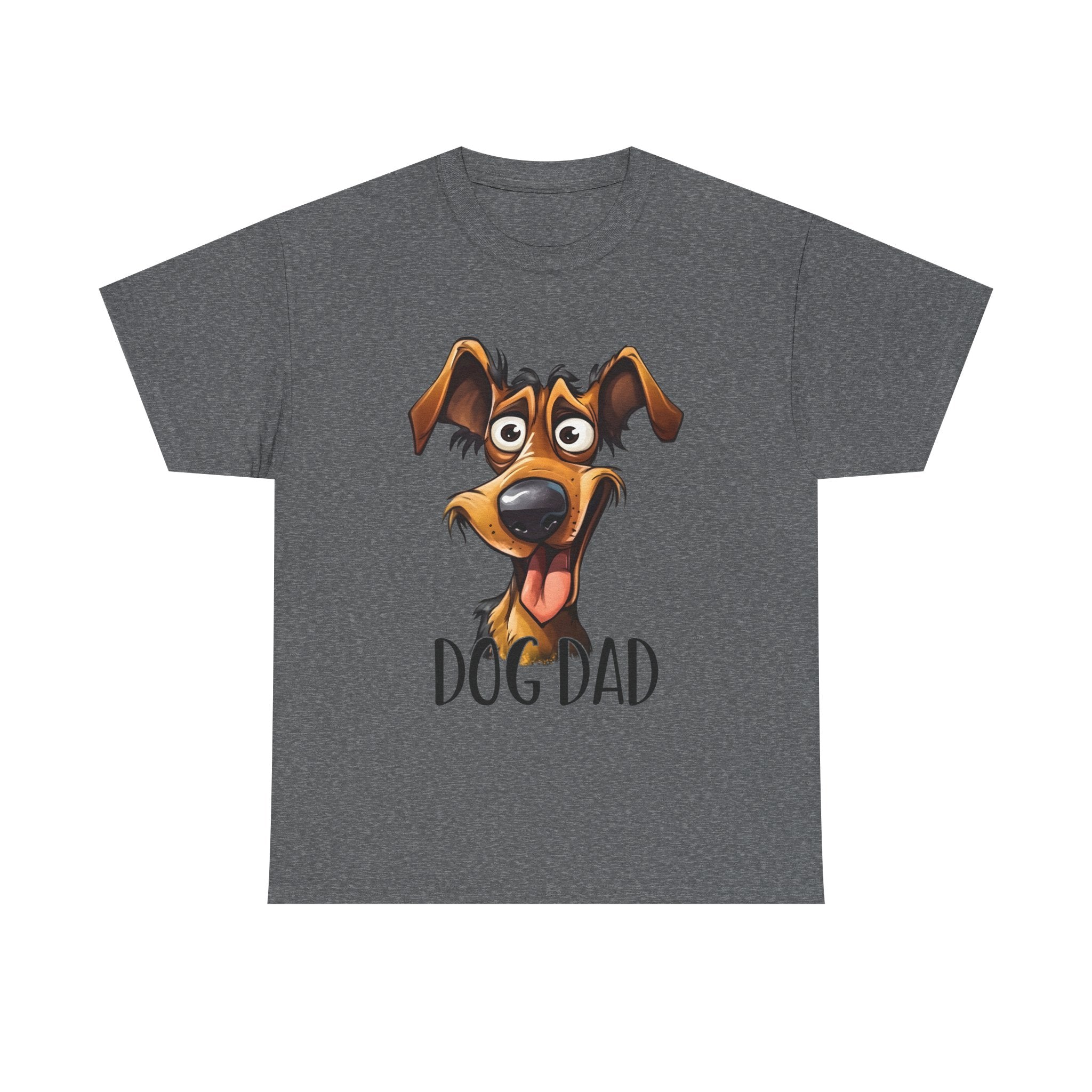 Dog Dad Unisex Heavy Cotton Tee, Pet Lover Gift, Fun Shirt for Father’s Day, Dog Owner Humor Tee, Great for Birthdays, Casual Wear