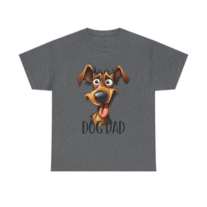 Dog Dad Unisex Heavy Cotton Tee, Pet Lover Gift, Fun Shirt for Father’s Day, Dog Owner Humor Tee, Great for Birthdays, Casual Wear