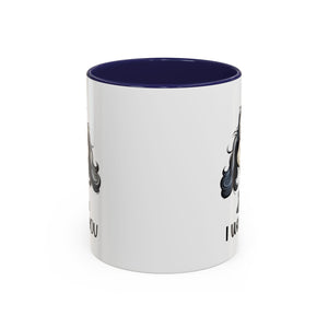 Dog Lover's Accent Coffee Mug - I Woof You, Pet Gift, Animal Lover Cup, Dog Mom Mug, Cute Dog Design, Fun Coffee Cup